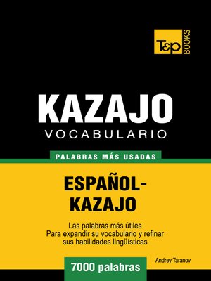 cover image of Vocabulario Español-Kazajo